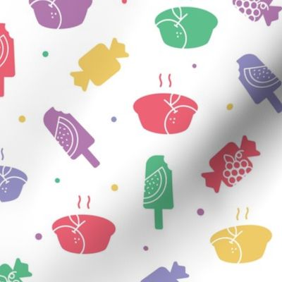 Colorful Treats and Delicacies Pattern