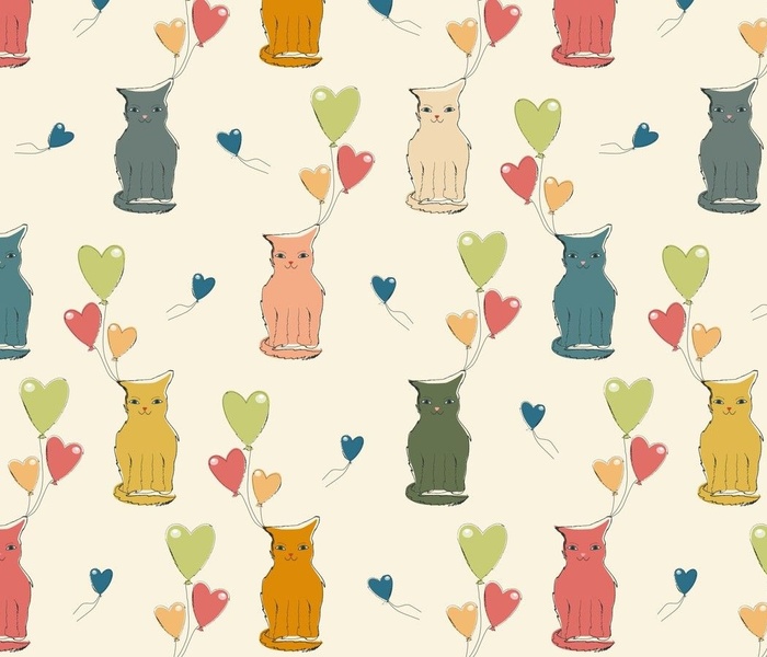 Funny Valentine Cats - large