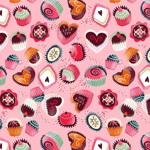 chocolates for my sweetheart // pink // medium