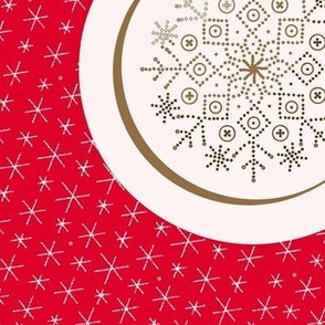 xLarge || Red & Gold || Snowflake Ornament 