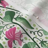 MEDIUM SCALE sweet peas | green, fresh, healthy | kitchen sewing projects