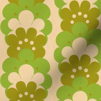 Retro Green Flower Path