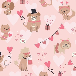 Dogs Cats Valentine Party
