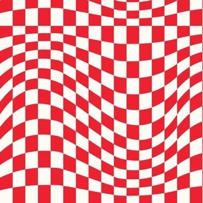 small red wavy checkerboard