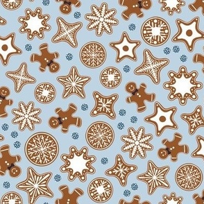 Holiday Gingerbread Cookies // Small // Blue Mist 