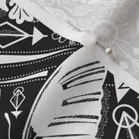 Butterfly Geo Traditional Flash Tattoo Sheet Black White