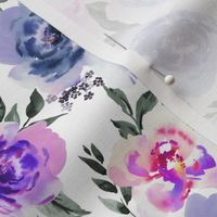Starburst Indigo and Lilac Floral  - Valentine, Valentine's Day