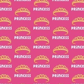 (small scale)  Princess - Tiara - princess pink - LAD23