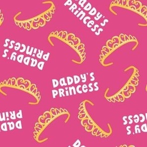 daddy's princess - tiara - royal pink - LAD22