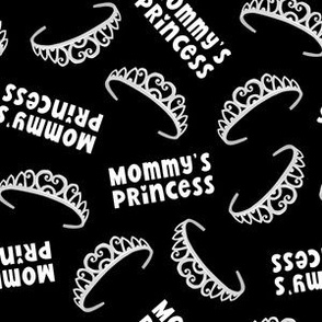 mommy's princess - tiara - black - LAD22