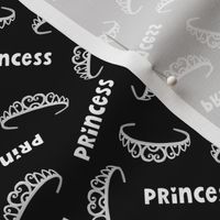 (small scale) princess - tiara - black - LAD22