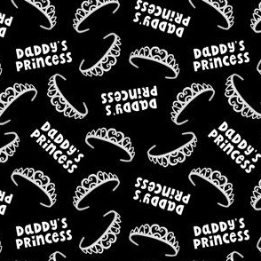 (small scale) daddy's princess - tiara - black - LAD22