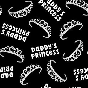 daddy's princess - tiara - black - LAD22