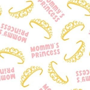 mommy's princess - tiara - pink & gold - LAD22