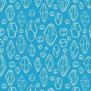 Diamonds Tossed in White on Teal