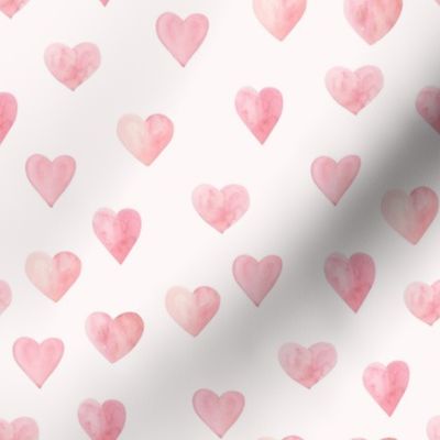 Valentine Hearts on Soft Blush