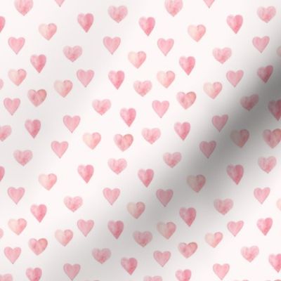 Small / Valentine Hearts on Soft Blush