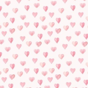 Small / Valentine Hearts on Soft Blush