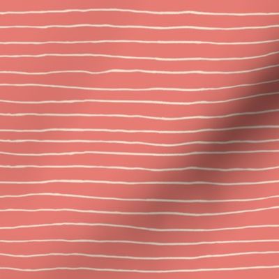 Peachy White Stripes