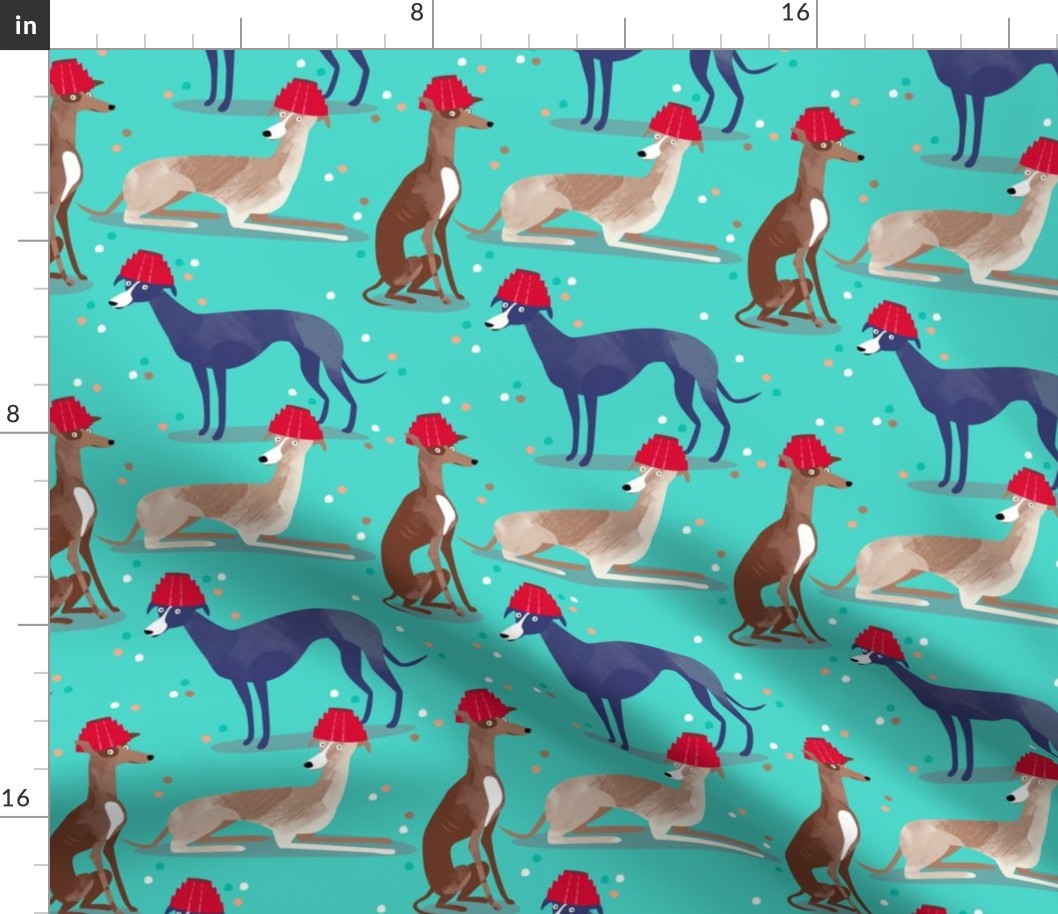 Whippet fabric teal