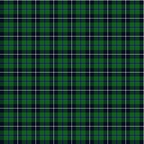 Douglas 1819 black tartan with white stripe, 1"