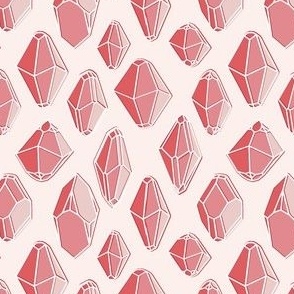 Diamonds and Jewels in Pinks on Light Pink