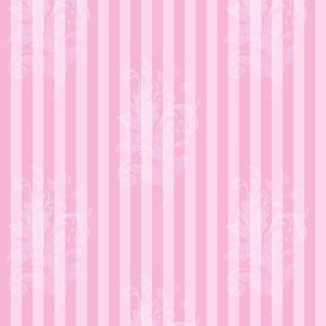 Pink Striped Damask 