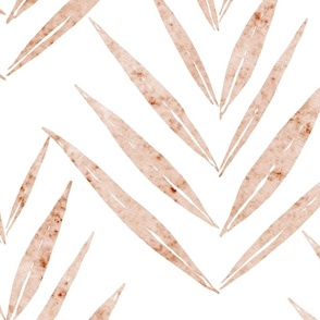 large scale botanical - palm leaves - blush color - foliage wallpaper and fabric