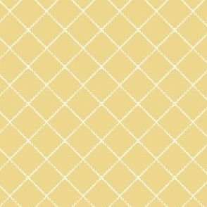 Criss Cross Cream on Yellow 1.04 x 2.1