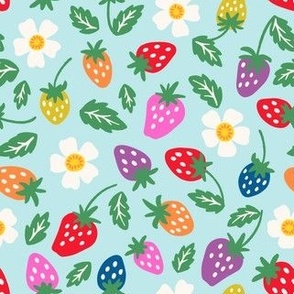 Strawberry Love - blue- small