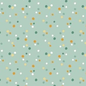 Soft Teal with Dots 