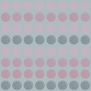 Pink and grey buttons