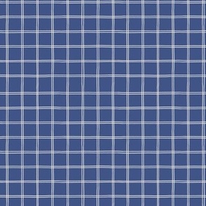 small // Dark Blue Double Grid