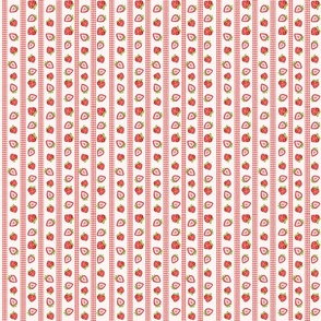 Strawberry Gingham Stripe- Extra small scale