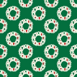 Christmas Holiday Merry and Bright Wreaths-Dark Green