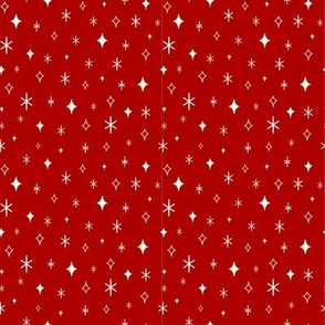 Christmas Holiday Merry and Bright Stars-Red