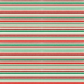 Christmas Holiday Merry and Bright Stripes-Red and Green