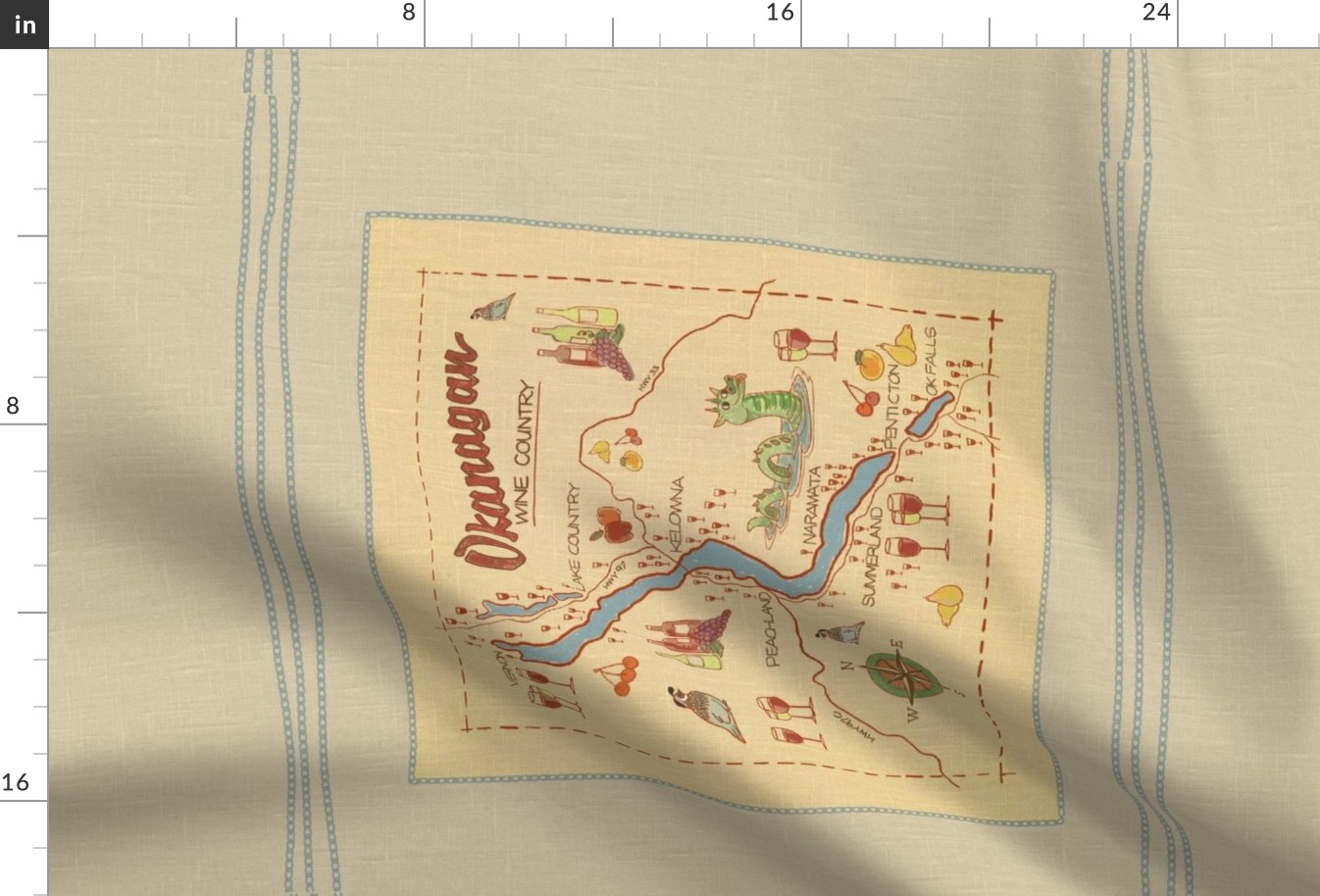 Okanagan Wine Country Tea Towel