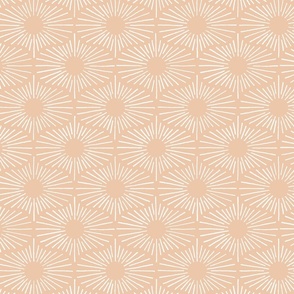 Art Deco Sunshine - Peach (Medium Scale)