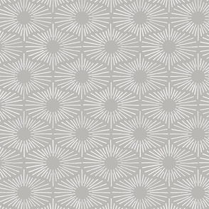 Art Deco Sunshine - Grey (Medium Scale)