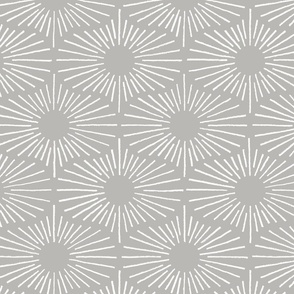 Art Deco Sunshine - Grey (Large Scale)