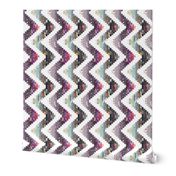 chevron cheater quilt patchwork white