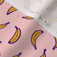 Ditsy Bananas On Pink - Small