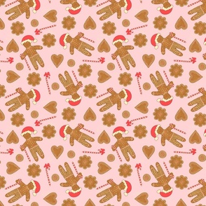 Gingerbread and candy cane pattern