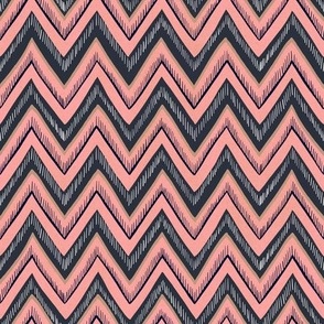 Hand drawn chevron | zig zag pattern |1920s design | pink