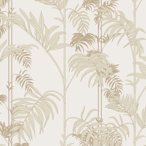 Art deco palm leaves off-white