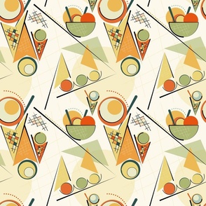 small scale ice cream for kandinsky - delicious vintage ice cream wallpaper and fabric