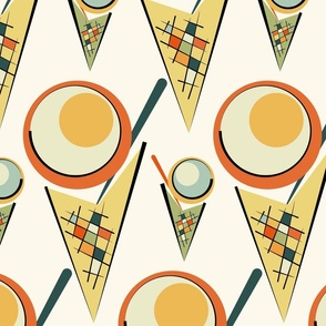 ice cream for kandinsky - coordinate I - delicious vintage ice cream wallpaper and fabric