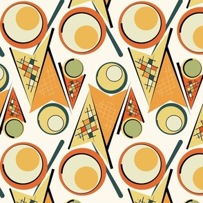 ice cream for kandinsky - coordinate II - delicious vintage ice cream wallpaper and fabric