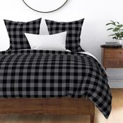 Medium Quiet Shade Grey Rustic Cowboy Cabin Buffalo Check Plaid 2 inch